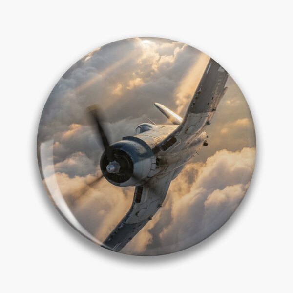Item preview, Navy Corsair Diving Through Golden Clouds designed and sold by Airpower Art.
