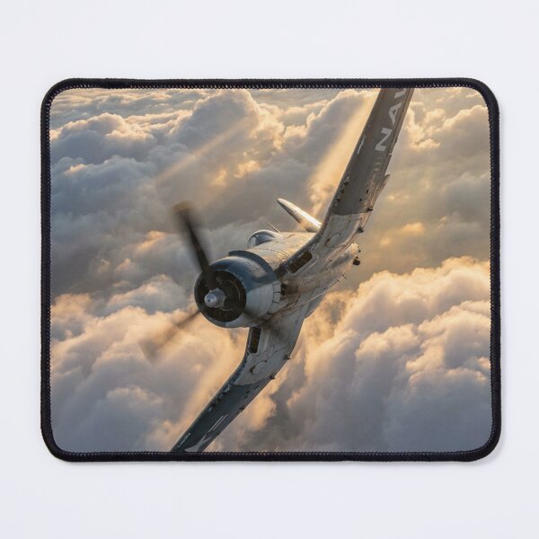 Item preview, Navy Corsair Diving Through Golden Clouds designed and sold by Airpower Art.