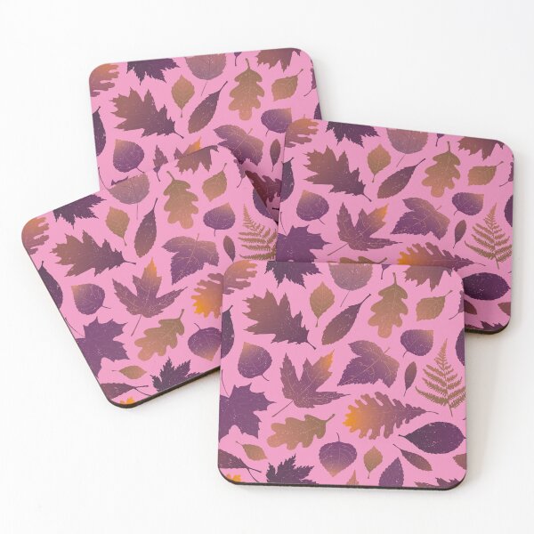 Item preview, Pressed Autumn Leaves – Cozy Botanical Woodland Pattern | Pink designed and sold by Frohyou.