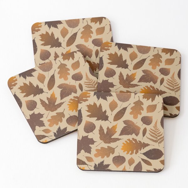 Item preview, Pressed Autumn Leaves – Cozy Botanical Woodland Pattern | Brown designed and sold by Frohyou.