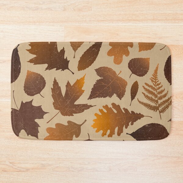 Item preview, Pressed Autumn Leaves – Cozy Botanical Woodland Pattern | Brown designed and sold by Frohyou.