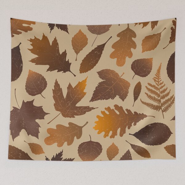 Item preview, Pressed Autumn Leaves – Cozy Botanical Woodland Pattern | Brown designed and sold by Frohyou.