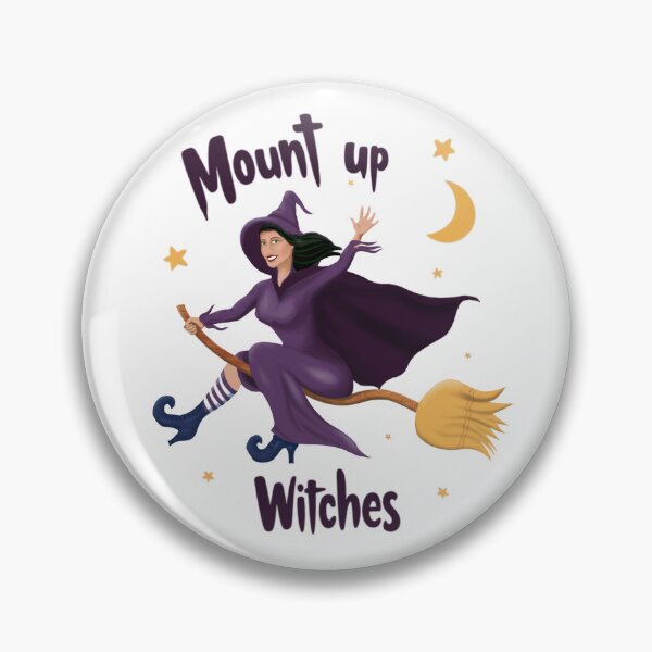 Item preview, Mount Up Witches - Purple Protege designed and sold by Valerie Valentine.