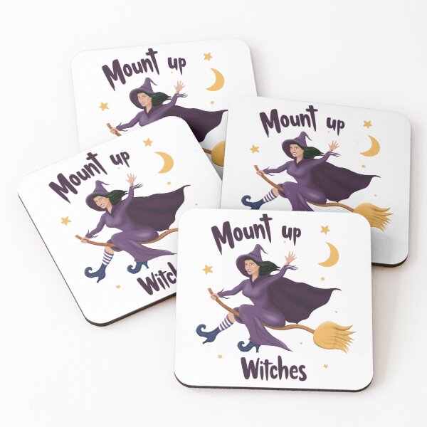 Item preview, Mount Up Witches - Purple Protege designed and sold by Valerie Valentine.