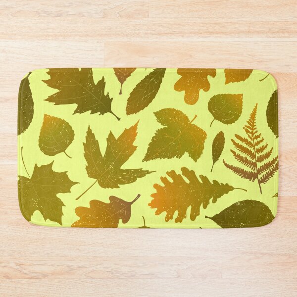 Item preview, Pressed Autumn Leaves – Cozy Botanical Woodland Pattern | Chartreuse designed and sold by Frohyou.