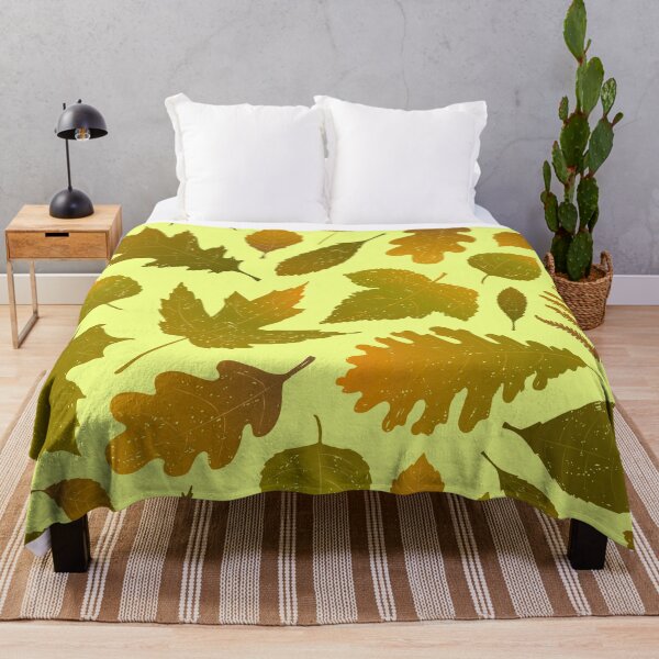 Item preview, Pressed Autumn Leaves – Cozy Botanical Woodland Pattern | Chartreuse designed and sold by Frohyou.