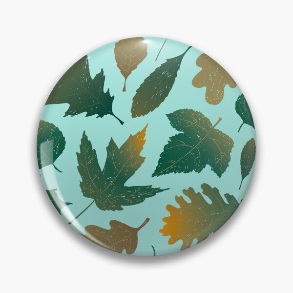Item preview, Hojas de otoño prensadas – Acogedor estampado botánico de bosque | Verde azulado designed and sold by Frohyou.