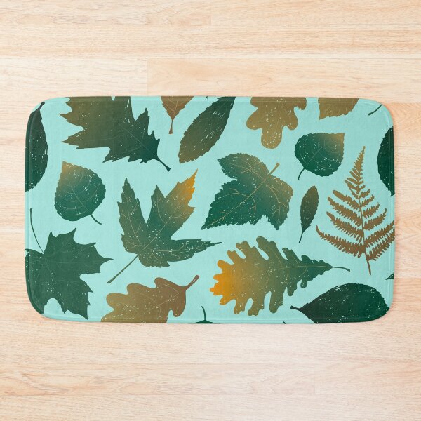 Item preview, Pressed Autumn Leaves – Cozy Botanical Woodland Pattern | Teal designed and sold by Frohyou.