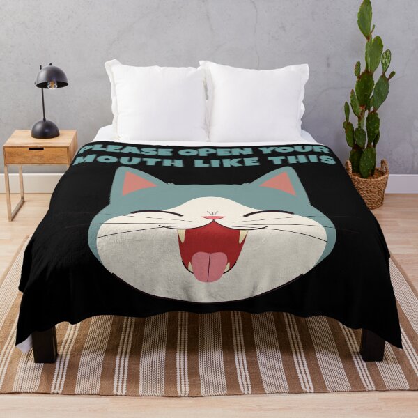 Item preview, Please Open Your Mouth Like This – Funny Cat Dentist Meme designed and sold by WordPlayStudio.