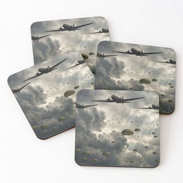 Item preview, C-47 Dakotas Dropping WWII Paratroopers designed and sold by Airpower Art.