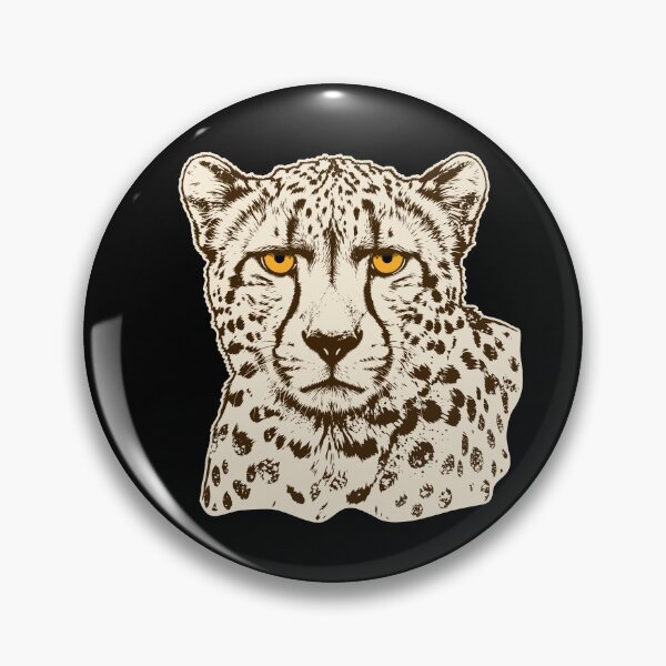 Item preview, Cheetah Portrait in Brown and Cream – Vintage Big Cat Nature Art designed and sold by ArthousePromos.