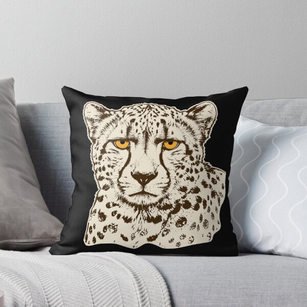 Item preview, Cheetah Portrait in Brown and Cream – Vintage Big Cat Nature Art designed and sold by ArthousePromos.