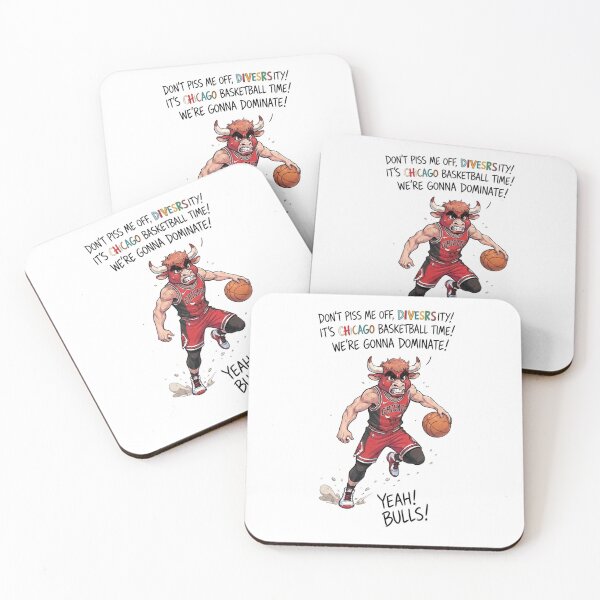 Item preview, Fierce Chicago Bull Basketball Player Mascot Graphic designed and sold by BlasiseDS.