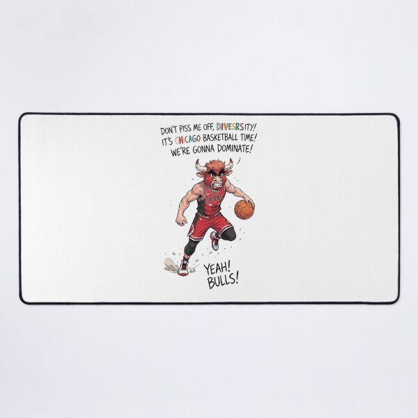 Item preview, Fierce Chicago Bull Basketball Player Mascot Graphic designed and sold by BlasiseDS.