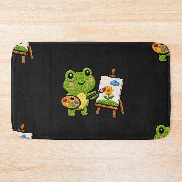 Item preview, Cute Frog Painting Kawaii Embroidery Patch designed and sold by ColorSplash123.