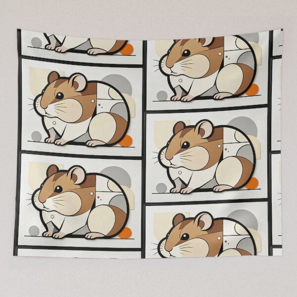 Item preview, cubist animal artwork designed and sold by forget45studio.