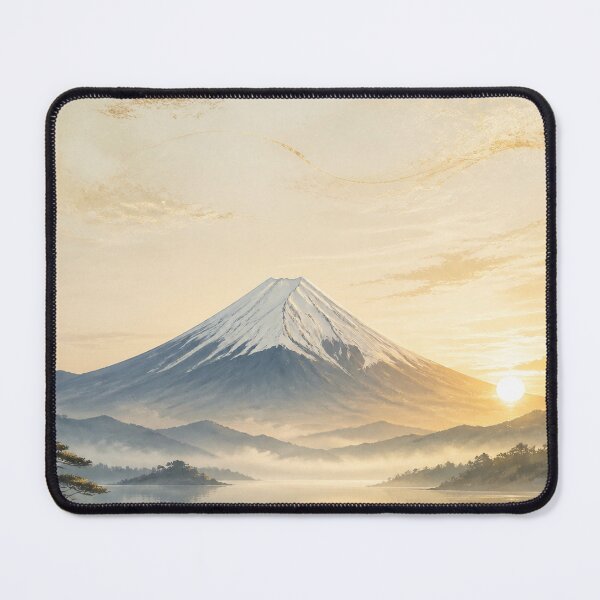 Item preview, Mount Fuji Wall Art Poster | Golden Horizon Fuji, Japandi Japanese Landscape Decor designed and sold by LuminaKage.