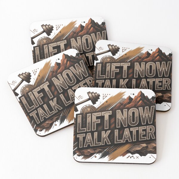 Item preview, Catchy LIFT NOW TALK LATER Artistic Motif designed and sold by dazzlemakers.