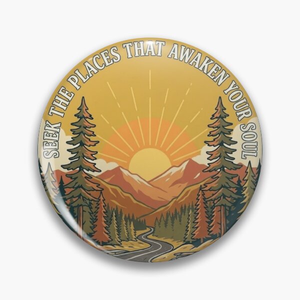 Item preview, Seek The Places That Awaken Your Soul Mountain Road Trip designed and sold by Retro Surf & Roam.