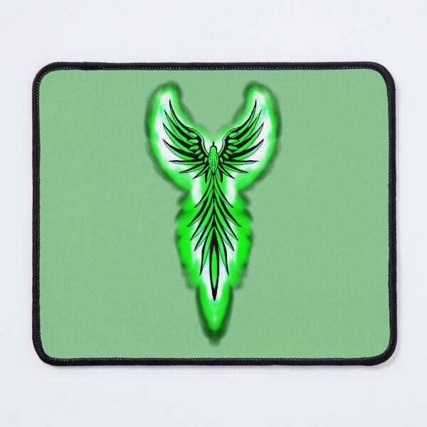 Item preview, Glowing Green Phoenix Tribal Firebird Aura designed and sold by URSM.