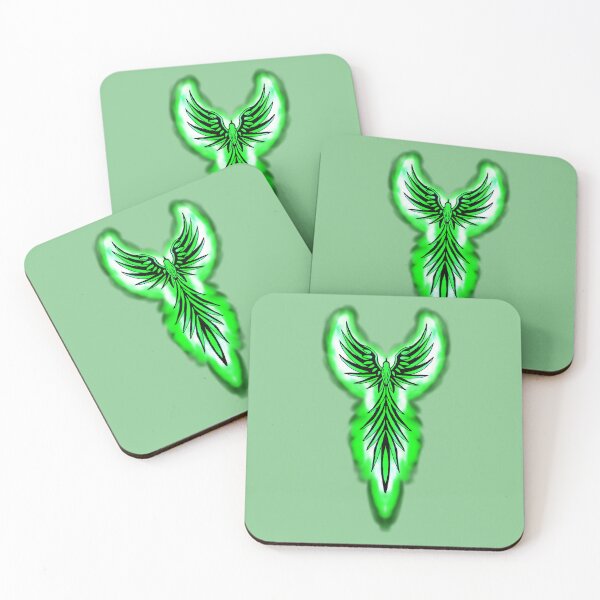 Item preview, Glowing Green Phoenix Tribal Firebird Aura designed and sold by URSM.