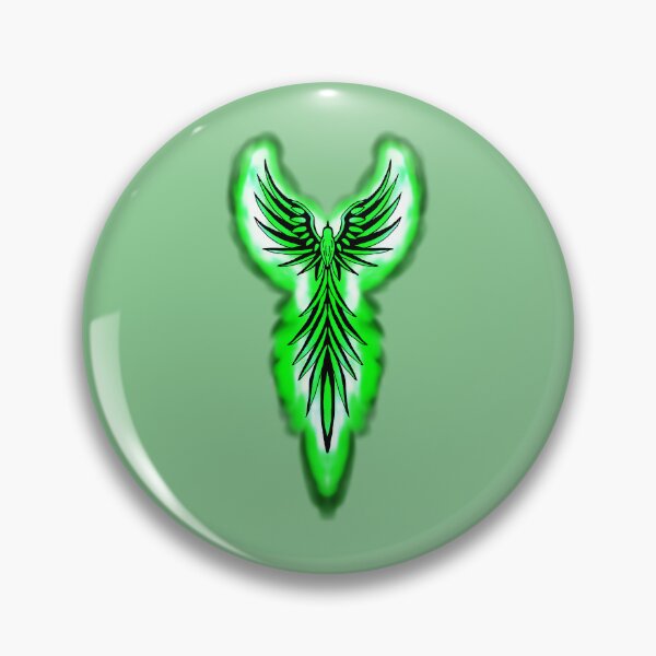 Item preview, Glowing Green Phoenix Tribal Firebird Aura designed and sold by URSM.