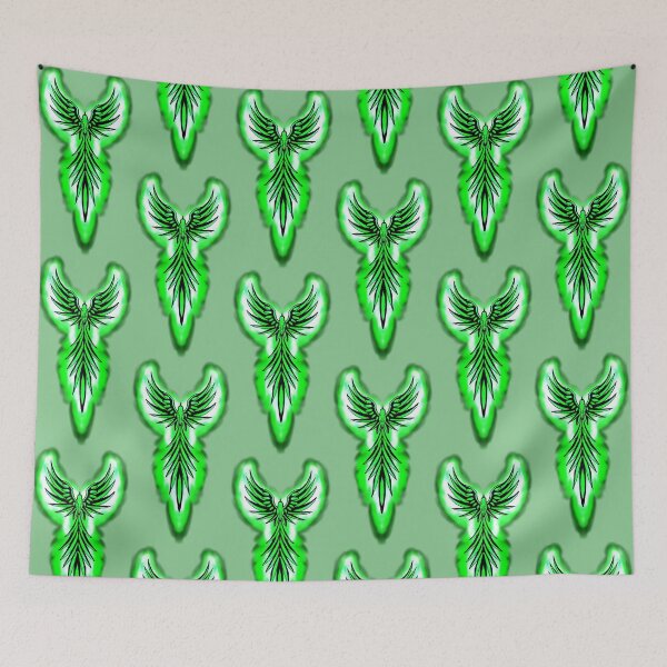 Item preview, Glowing Green Phoenix Tribal Firebird Aura designed and sold by URSM.