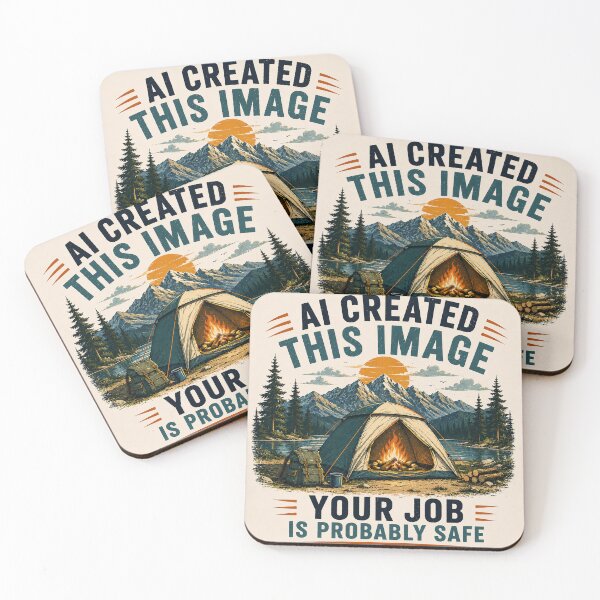Item preview, AI Created This – Campfire in the Tent | Your Job Is Probably Safe designed and sold by Dr.Carrie'sStore.