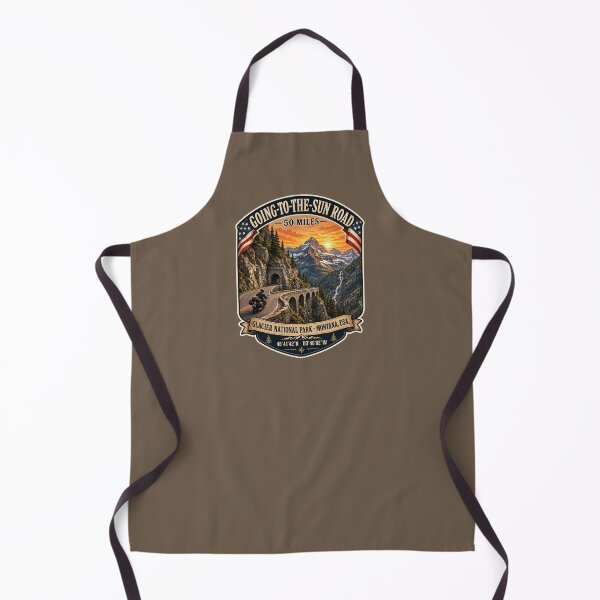 Item preview, Going-to-the-Sun Road Glacier National Park USA Motorcycle RV Car TShirt & Sticker 10 designed and sold by OuterShellUK.
