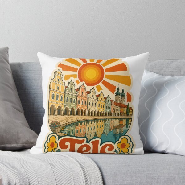Item preview, Telc Czechia Travel Souvenir - Retro Illustration designed and sold by VisualArtsOasis.