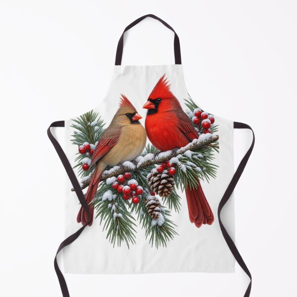 Item preview, Winter Cardinals in the Pines Red Cardinal Pair designed and sold by Witch Joseph.