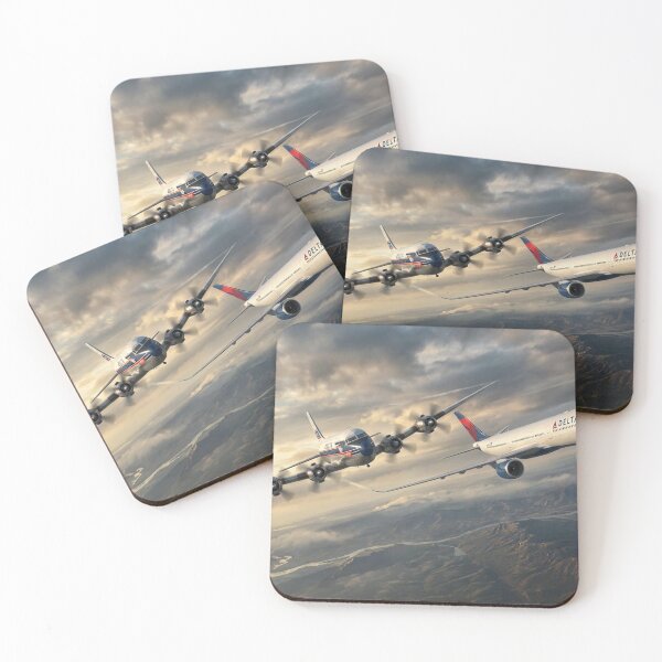 Item preview, Delta Then and Now Propliner Meets Airbus designed and sold by Airpower Art.