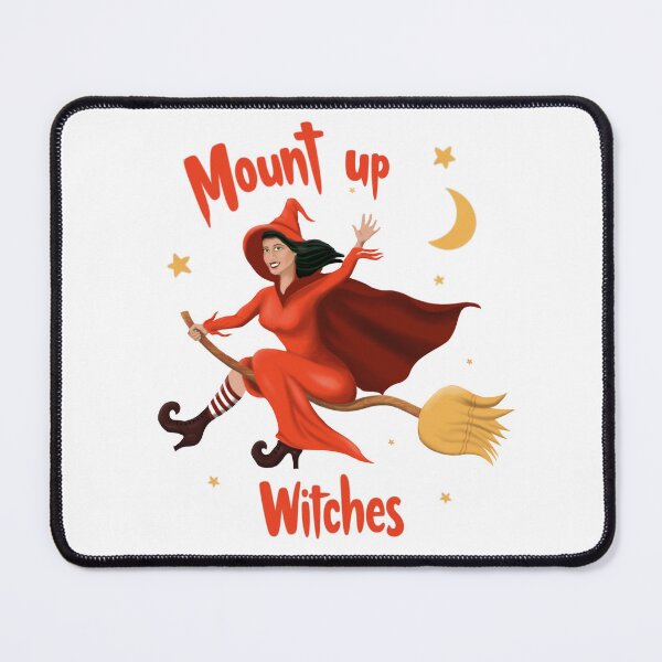 Item preview, Mount Up Witches – Red Orange designed and sold by Valerie Valentine.