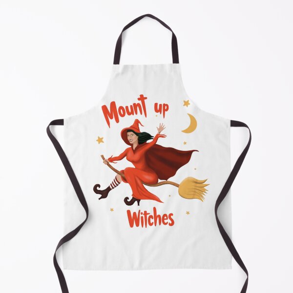 Item preview, Mount Up Witches – Red Orange designed and sold by Valerie Valentine.