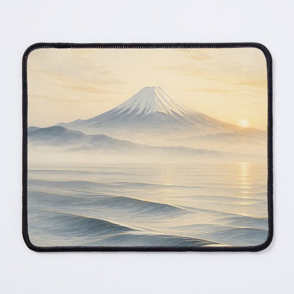 Item preview, Mount Fuji Ocean Wall Art Poster | Fuji Beyond the Waves, Japandi Japanese Seascape Print designed and sold by LuminaKage.