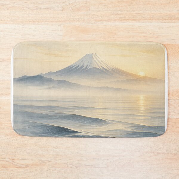 Item preview, Mount Fuji Ocean Wall Art Poster | Fuji Beyond the Waves, Japandi Japanese Seascape Print designed and sold by LuminaKage.