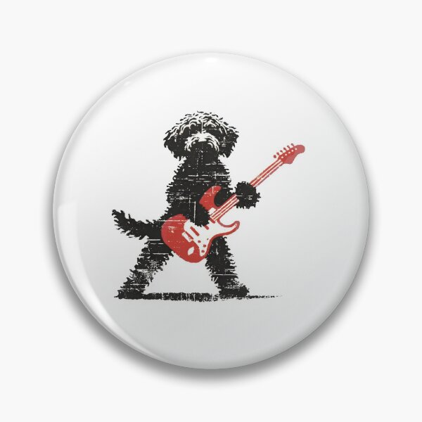 Item preview, Rockstar Dog Playing Electric Guitar Shirt designed and sold by howsamluca.