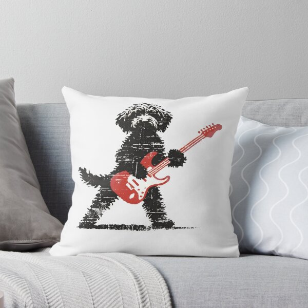 Item preview, Rockstar Dog Playing Electric Guitar Shirt designed and sold by howsamluca.
