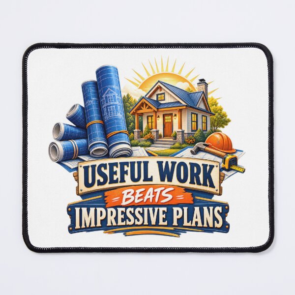Item preview, Useful Work Beats Impressive Plans designed and sold by Mosslume Studio.