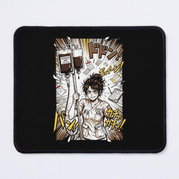 Item preview, Anime Nurse Espresso Coffee IV Drip Shift Work Shonen Manga Aesthetic designed and sold by Animer-art1.