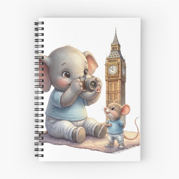Item preview, Cute Elephant Photographer and Mouse Big Ben London designed and sold by BonnieGlam13.