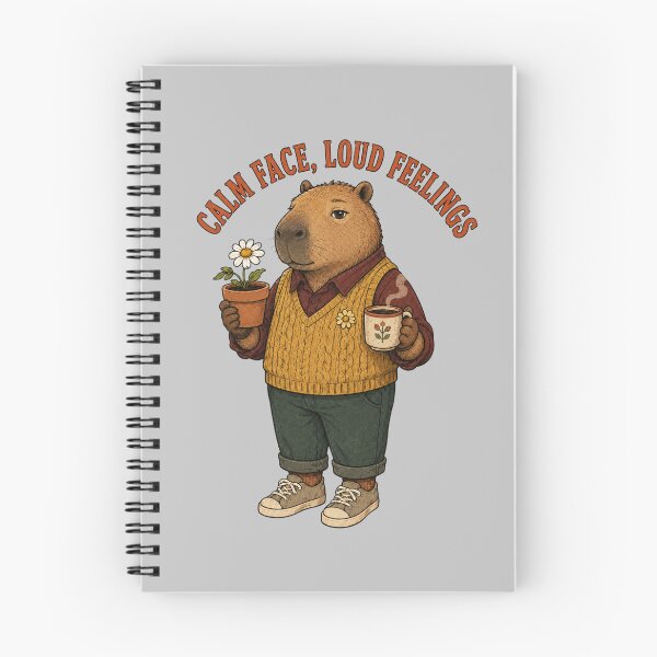 Item preview, Calm Face, Loud Feelings – Funny Cozy Capybara designed and sold by NinaCreator.