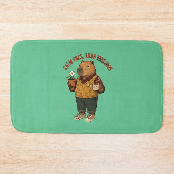 Item preview, Calm Face, Loud Feelings – Funny Cozy Capybara designed and sold by NinaCreator.