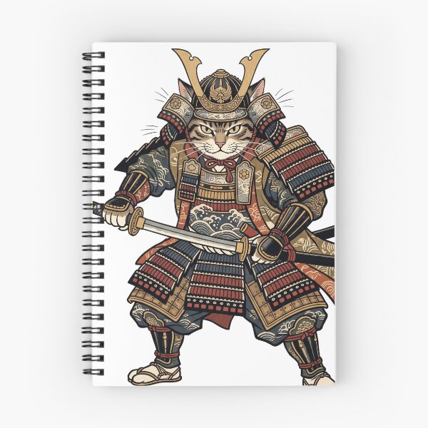 Item preview, The Neko Shogun - Fierce Samurai Cat Warrior Art designed and sold by whiteblackcat.