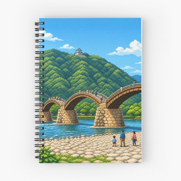 Item preview, Kintaikyo Bridge Day Pixel Art designed and sold by sabusabu78.