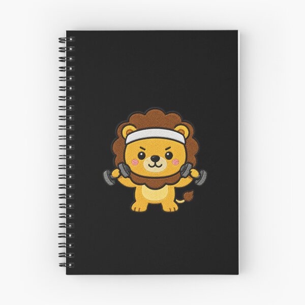 Item preview, Cute Lion Exercising Kawaii Embroidery Patch designed and sold by ColorSplash123.