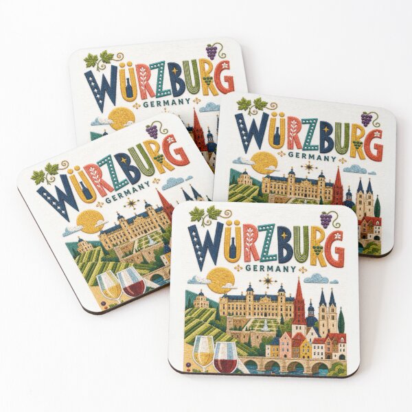 Item preview, Vintage Wurzburg Germany Stitched Souvenir Art designed and sold by Witsprings.