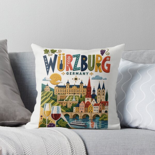 Item preview, Vintage Wurzburg Germany Stitched Souvenir Art designed and sold by Witsprings.