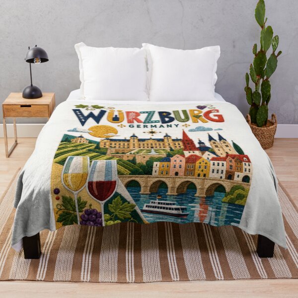 Item preview, Vintage Wurzburg Germany Stitched Souvenir Art designed and sold by Witsprings.