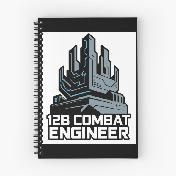 Item preview, 12B Combat Engineer — Futuristic Fortress Emblem U.S. Army MOS Military Engineering Graphic designed and sold by GFamilyC.